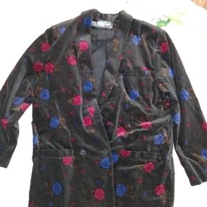 Portrait velvet vintage blazer